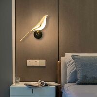 Raxiva-applique murale oiseau dore sculpture lumineuse interieur contemporain