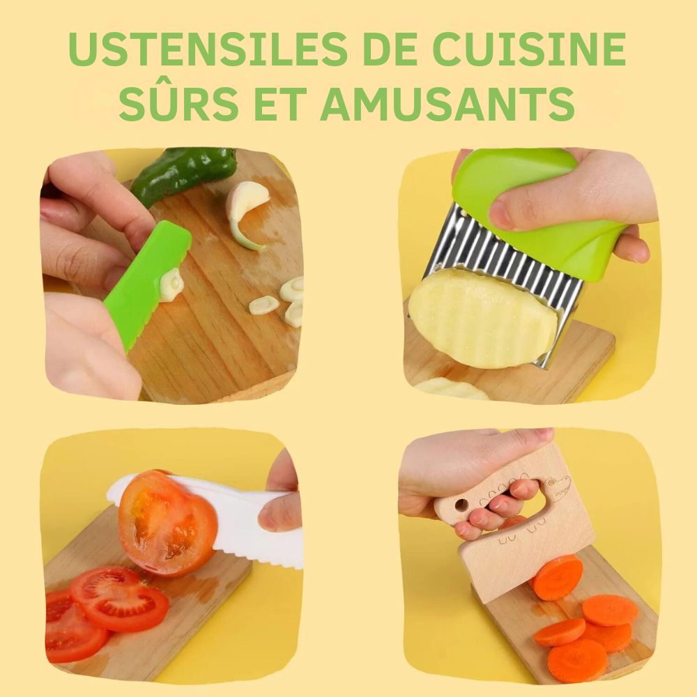 Raxiva-ustensiles cuisine securises enfants 12 pieces