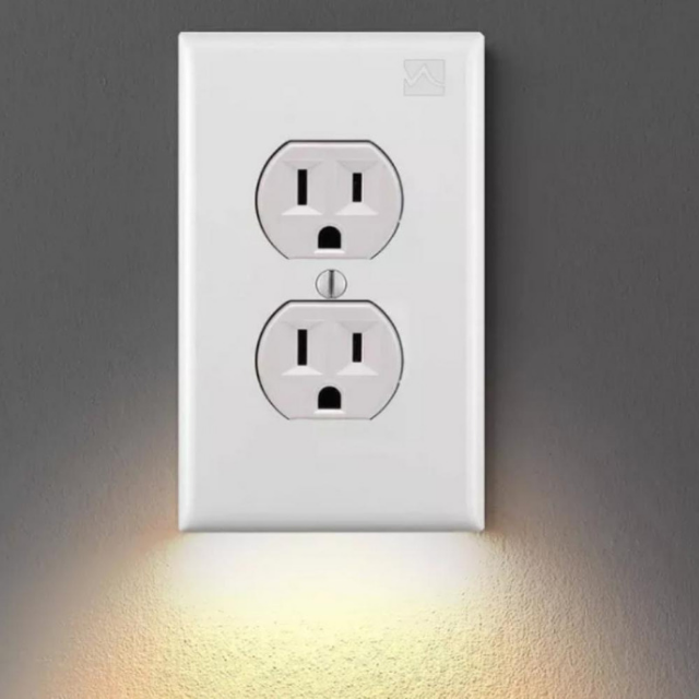 Raxiva-double wall plug socket led hallway night light set