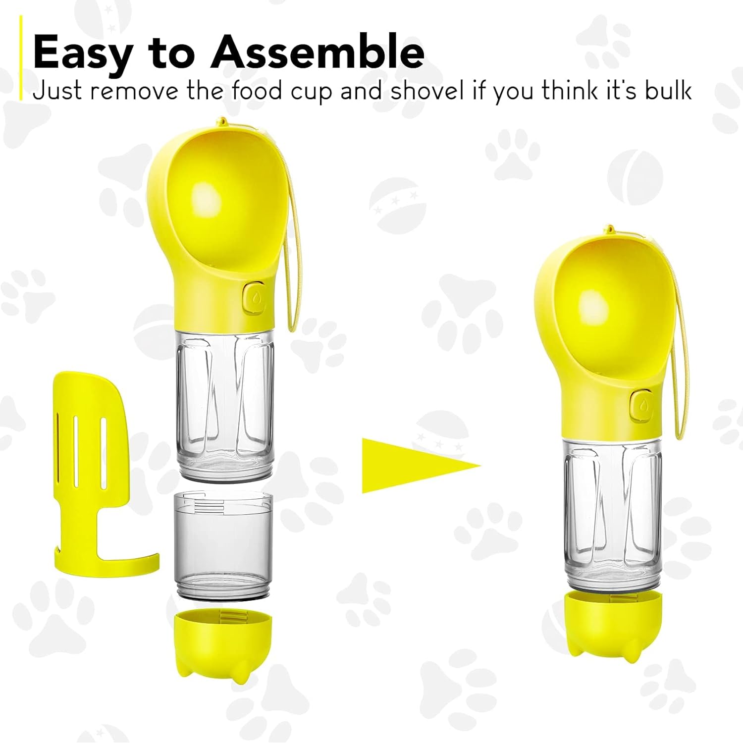 Raxiva-3 in 1 portable dog water bottle hydration snacks and clean up on the go