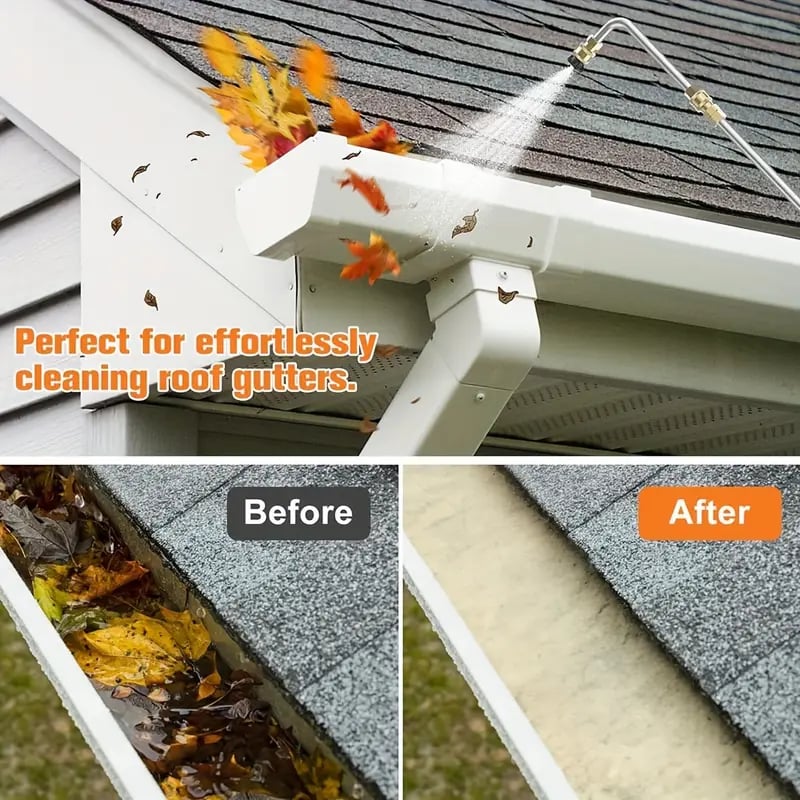 Raxiva-4000 psi telescoping high pressure washer wand set for gutter roof drainage walls cleaning