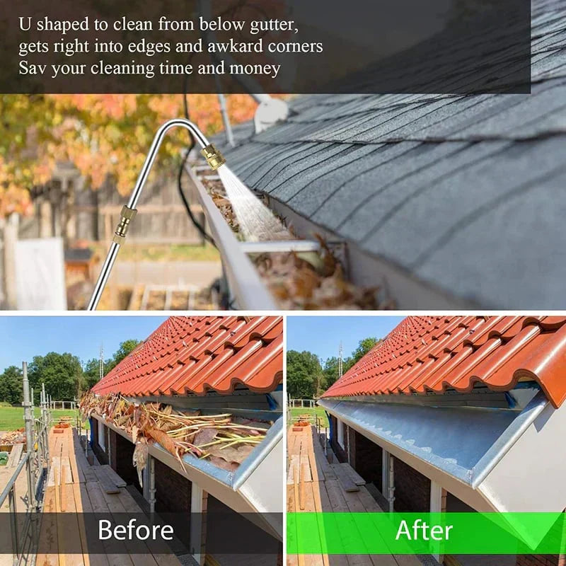 Raxiva-4000 psi telescoping high pressure washer wand set for gutter roof drainage walls cleaning 1