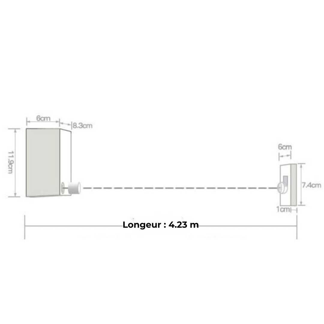Raxiva-sechoir a linge extensible retractable gain de place sechage naturel