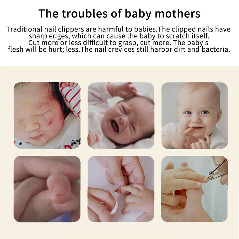 Raxiva-baby nail trimmer with six grinding heads