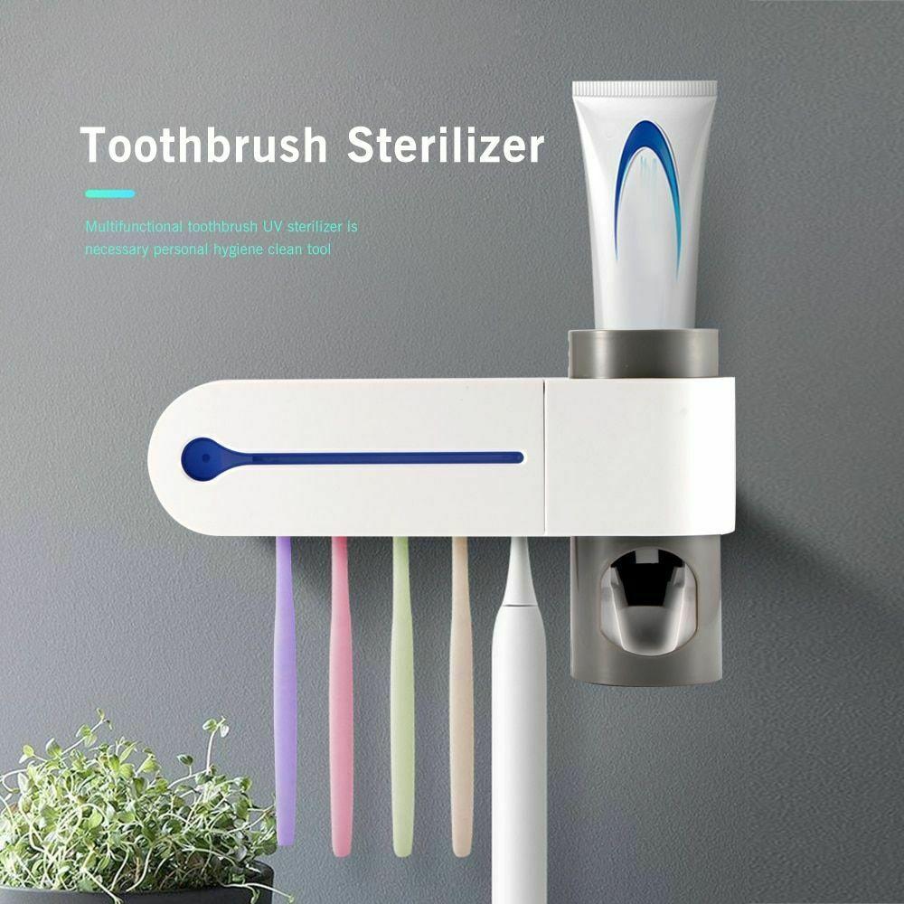 Raxiva-uv light toothbrush sterilizer and toothpaste dispenser