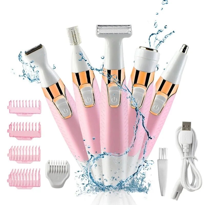 Raxiva-5 in 1 womens body hair remover smooth skin head to toe