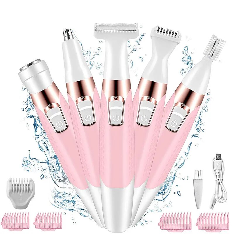 Raxiva-5 in 1 womens body hair remover smooth skin head to toe