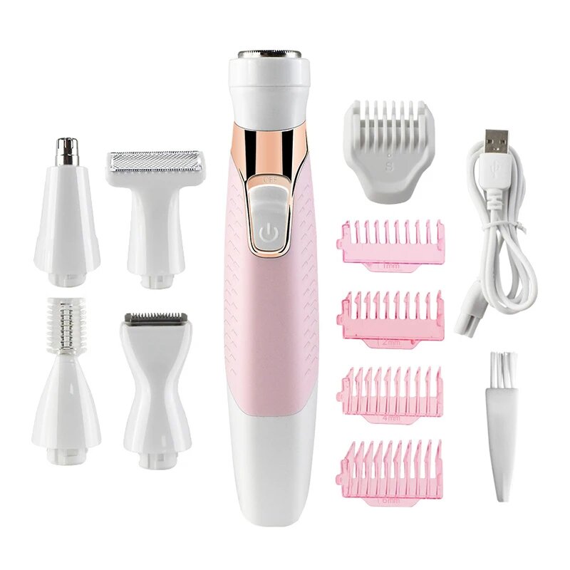 Raxiva-5 in 1 womens body hair remover smooth skin head to toe