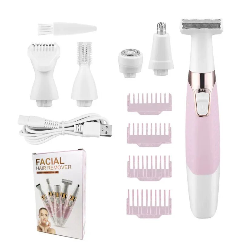 Raxiva-5 in 1 womens body hair remover smooth skin head to toe