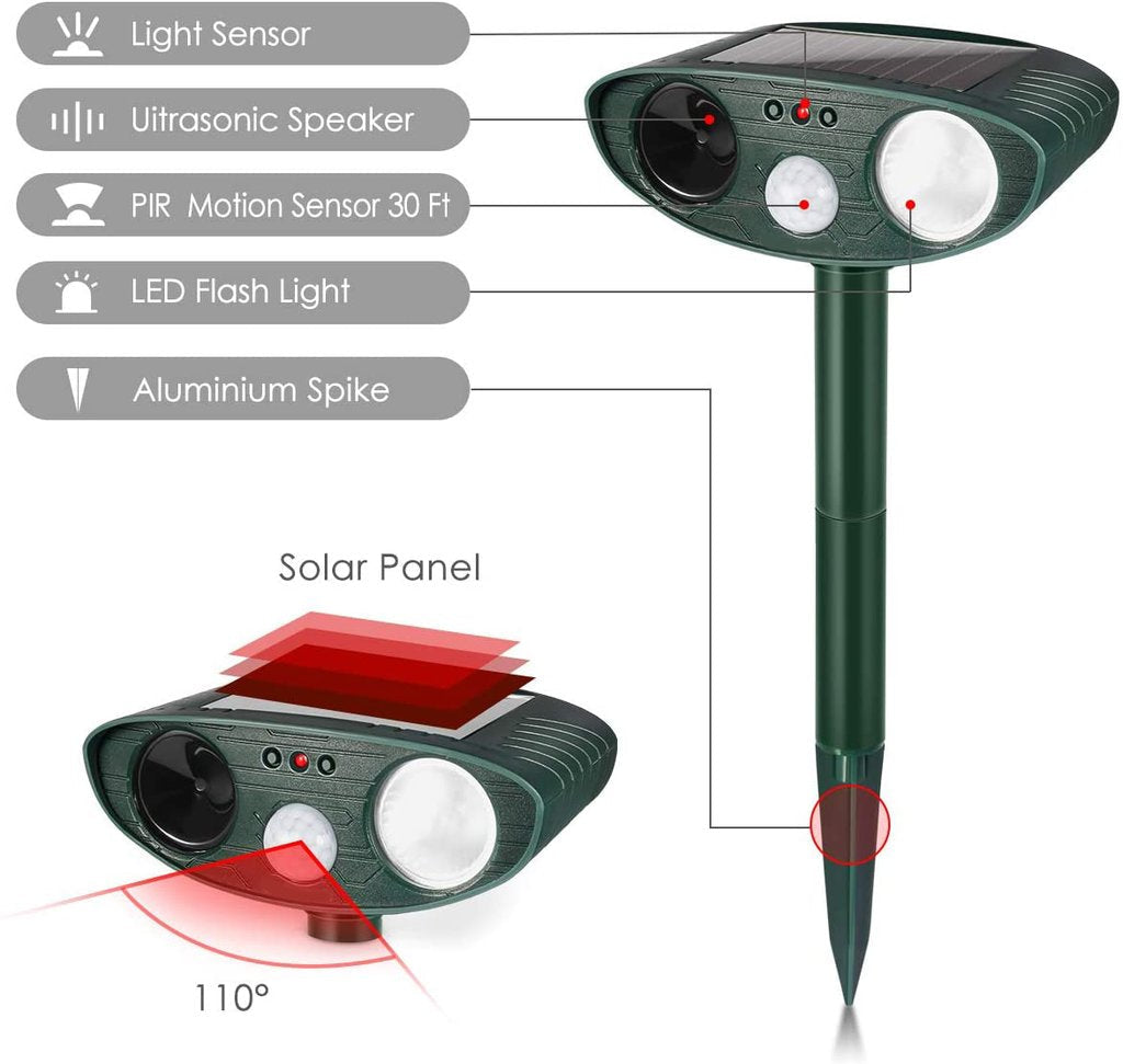 Raxiva-dog solar ultrasonic repeller remove dogs in 48 hours or free