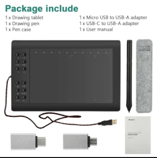 Raxiva-graphic tablet drawing pad digital pen