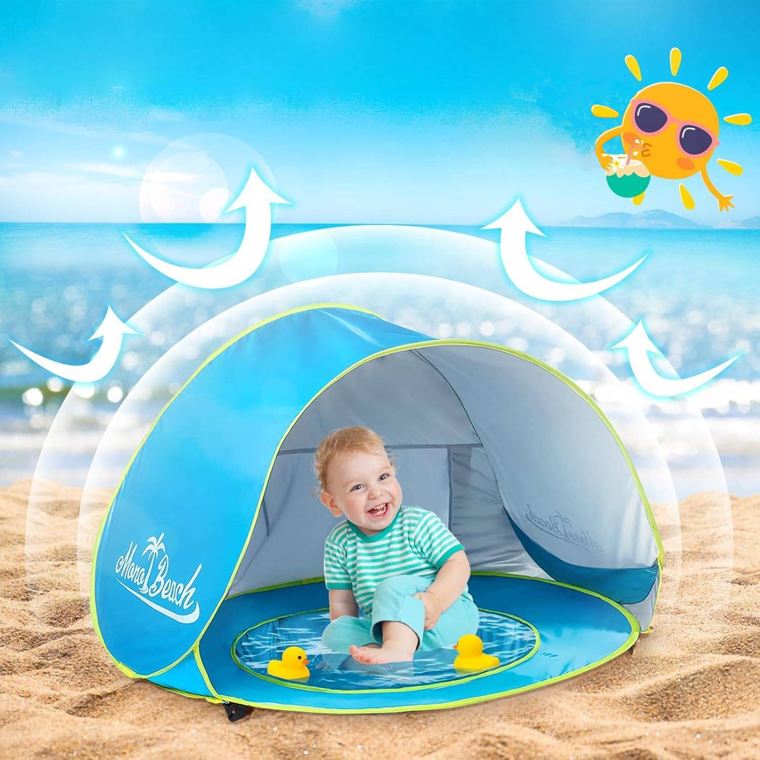 Raxiva-baby beach tent with uv protection