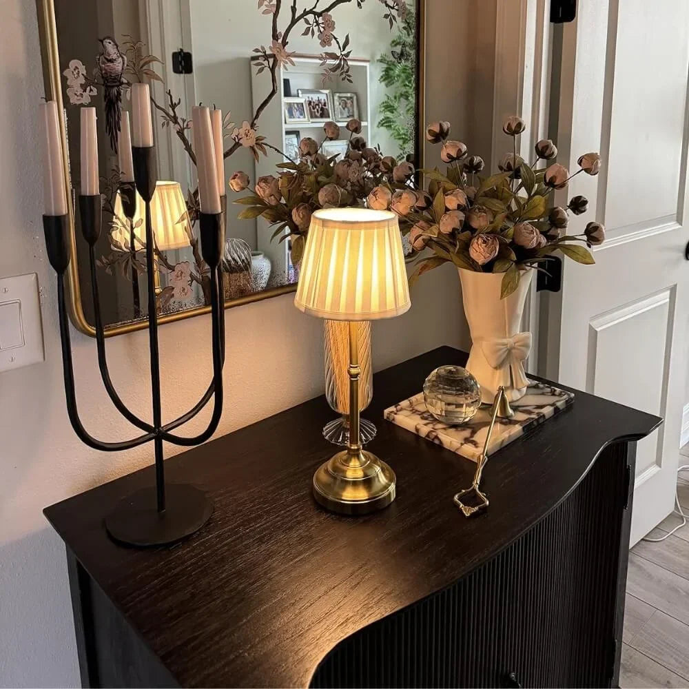 Raxiva-lumiere d antan lampe de table portative en tissu avec recharge usb