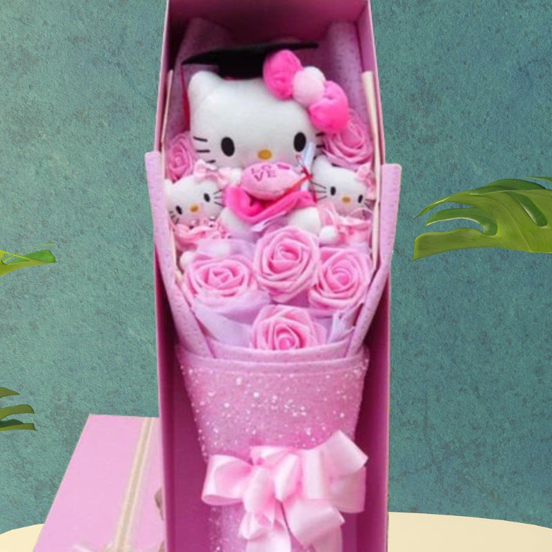 Raxiva hello kitty flower bouquet