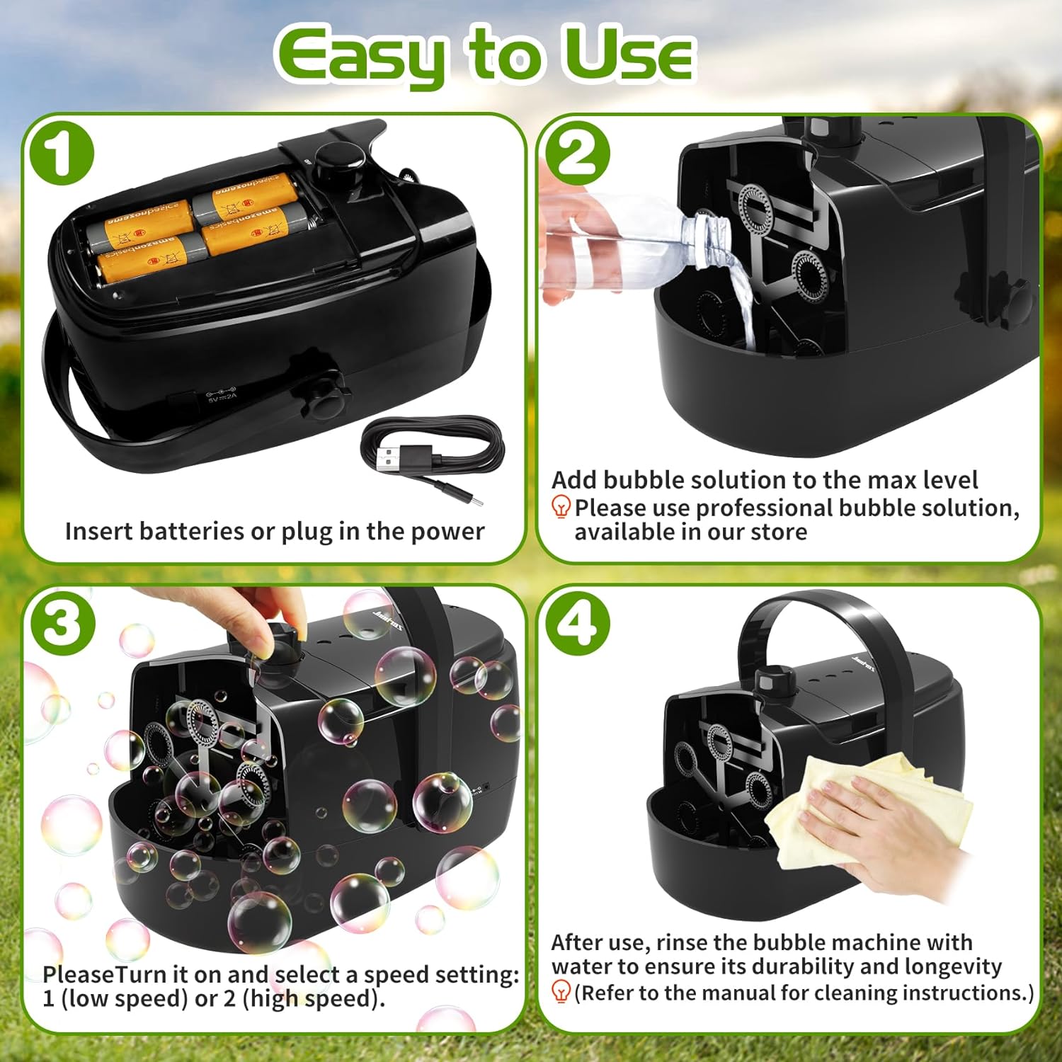 Raxiva-bubble machine blower