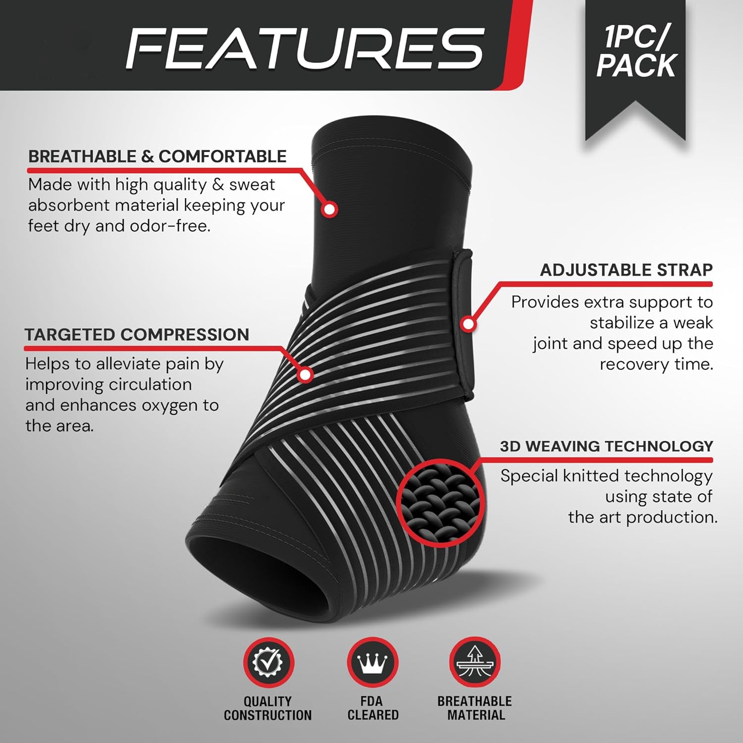 Raxiva-ankle support brace for sprain plantar fasciitis achilles relief