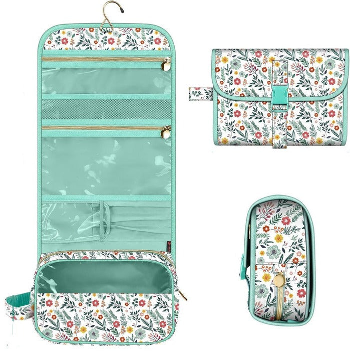 Raxiva-hanging makeup organizer bag