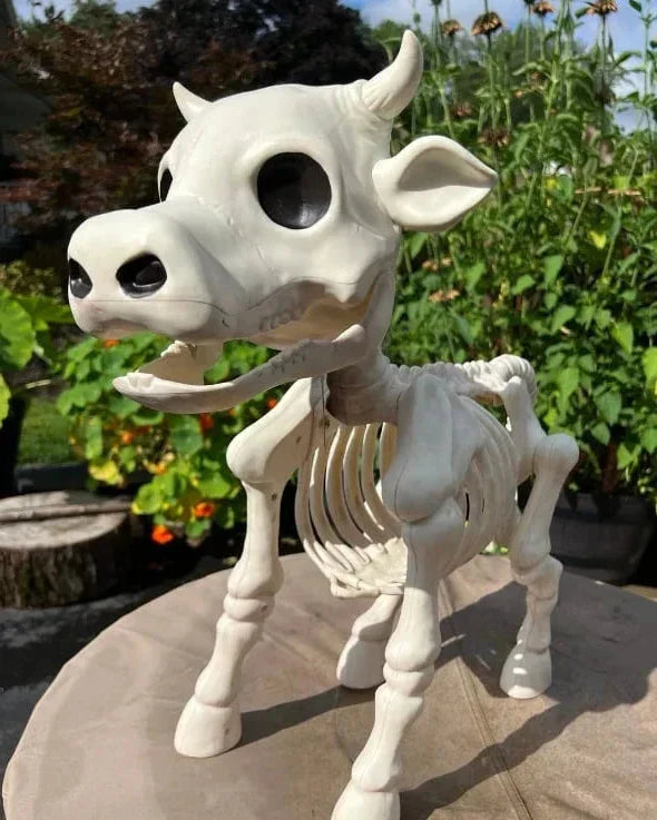 Raxiva-halloween skeleton cow horse decorative prop