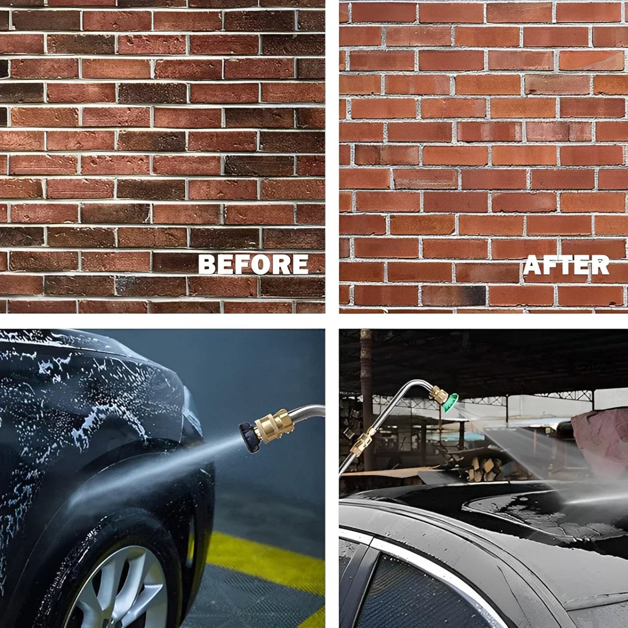 Raxiva-4000 psi telescoping high pressure washer wand set for gutter roof drainage walls cleaning 1