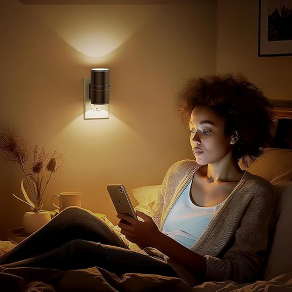 Raxiva-veilleuse prise murale avec detection luminosite reglable