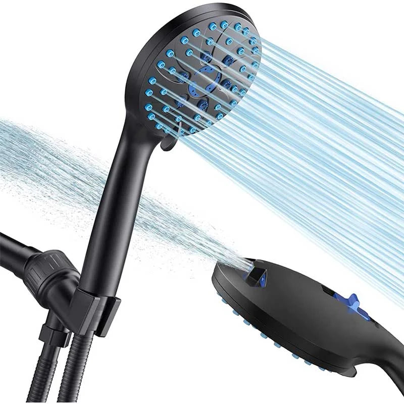 Raxiva shower head with two speed spray gun