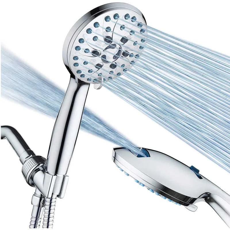 Raxiva shower head with two speed spray gun