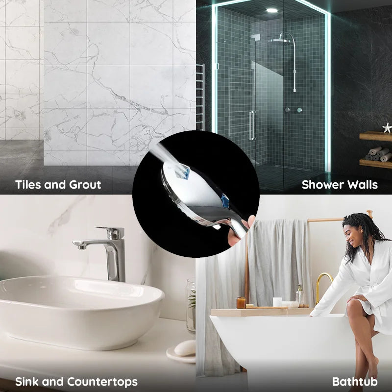 Raxiva shower head with two speed spray gun