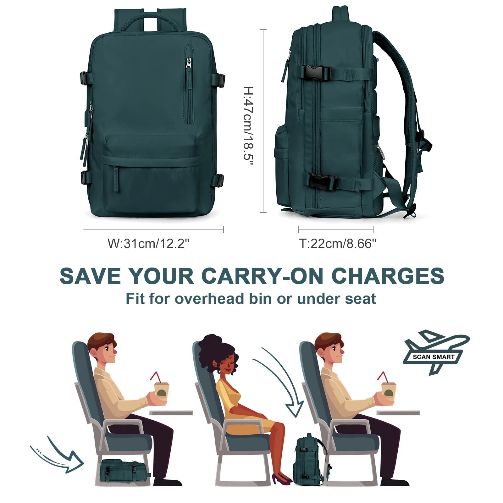 Raxiva-womens large waterproof hiking backpack