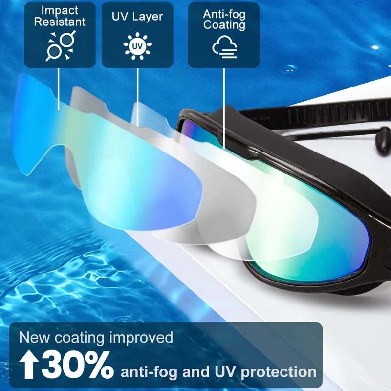 Raxiva-wide angle swimming goggles anti fog