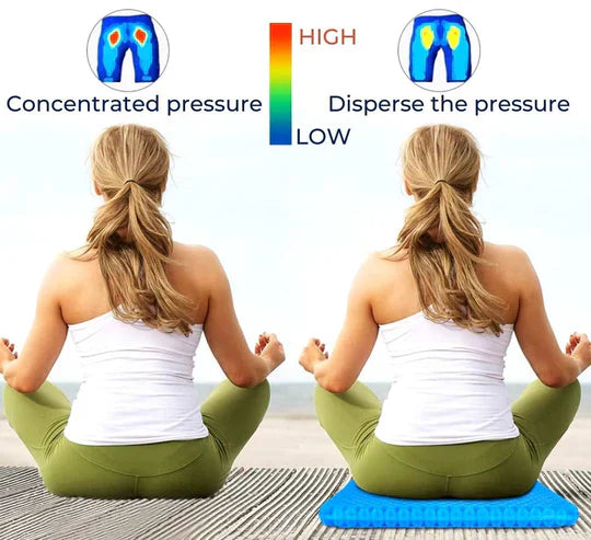 Raxiva-orthopedic gel seat cushion pressure relief tailbone lower back support office car wheelchair