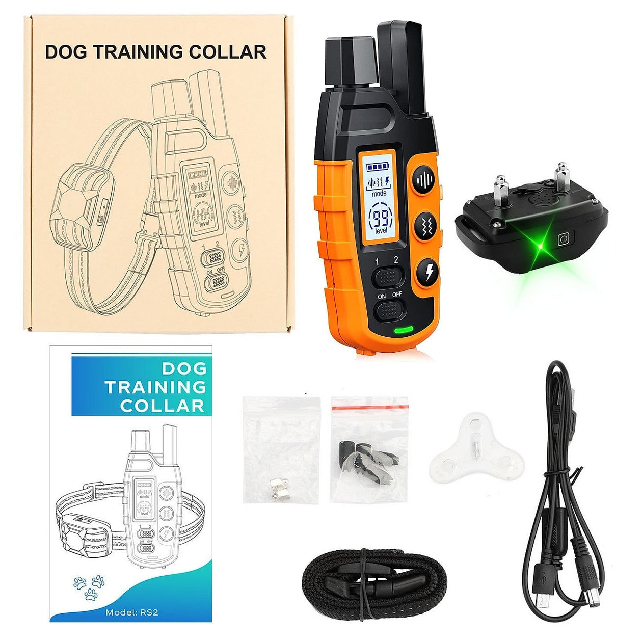 Raxiva-high quality 1000m waterproof rechargeable remote training collar for dogs