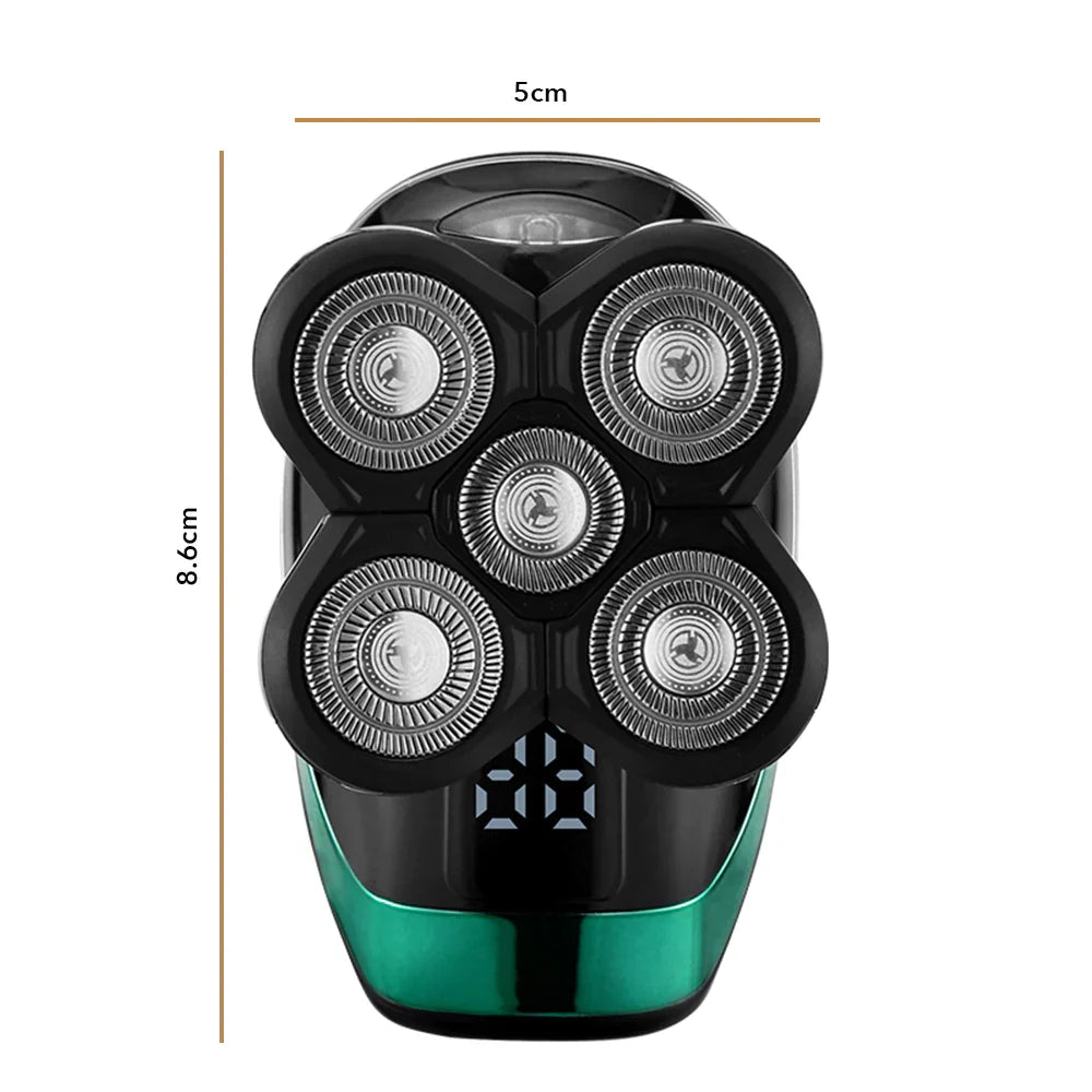Raxiva-5 in 1 electric shaver 5 floating heads mens grooming kit