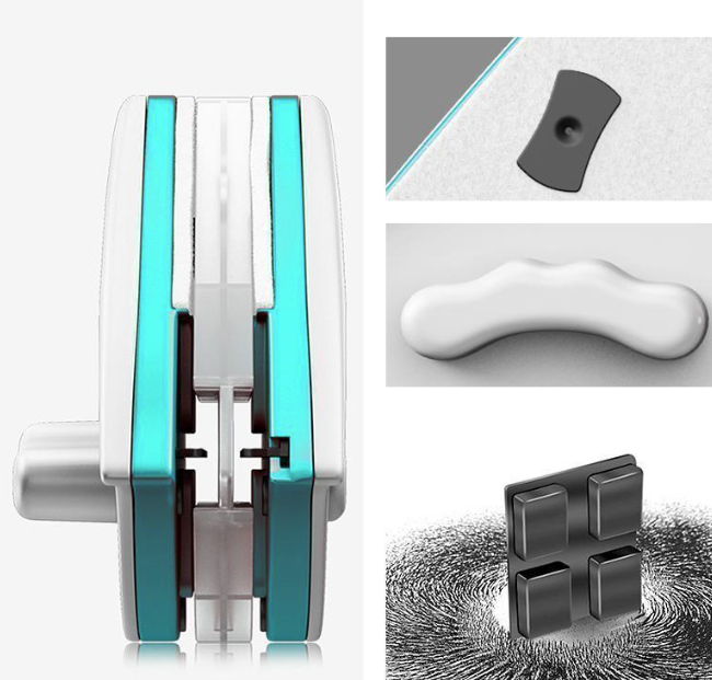 Raxiva-essuie glace vitre magnetique double face duowipe