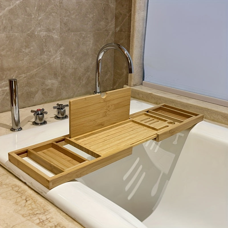 Raxiva-bamboo bathtub tray for relaxation