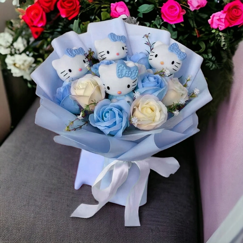 Raxiva hello kitty flower bouquet