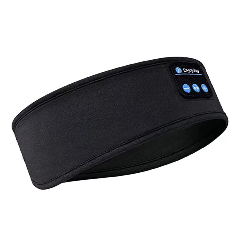 Bluetooth Headband Headphones for Sports and Sleep with built-in control panel and wireless connectivity. Ideal for workouts and nighttime use.