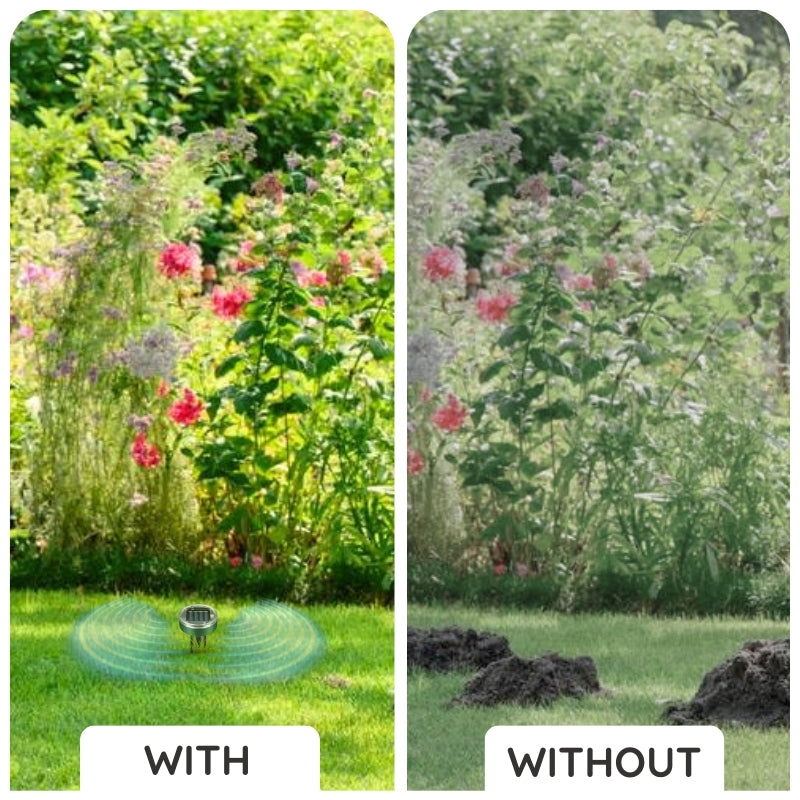 Raxiva infrared solar powered burrowing pest repellent