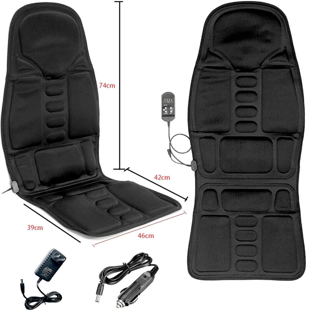 Raxiva-8 mode massage chair pad with heated back neck cushion for car home