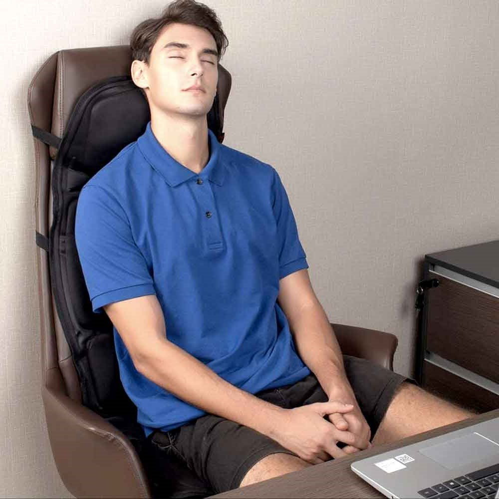 Raxiva-8 mode massage chair pad with heated back neck cushion for car home