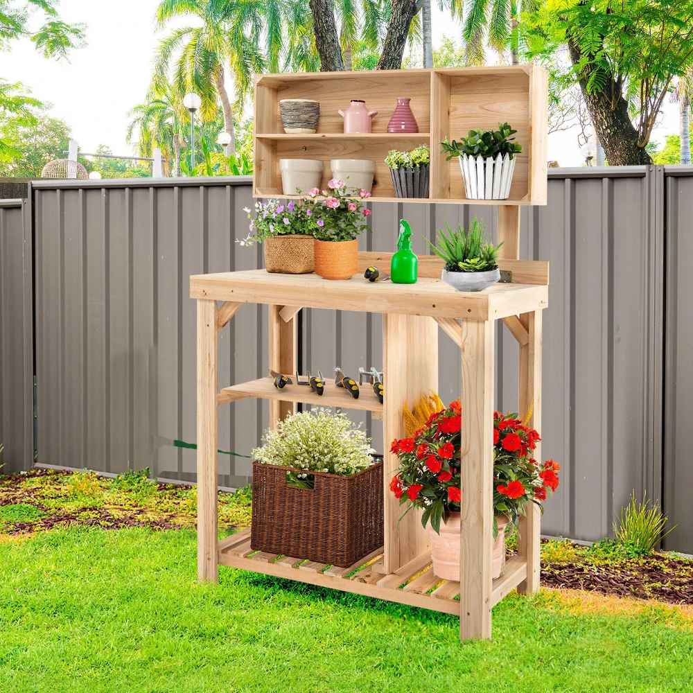 Outdoor Gardening Potting Workbench Table with Storage-Raxiva-SKU38841708186796093Outdoor Gardening Potting Workbench Table with Storage7491665363005, Outdoor Gardening Potting Workbench Table with Storage, , Raxiva, Outdoor Gardening Potting Workbench Table with Storage,