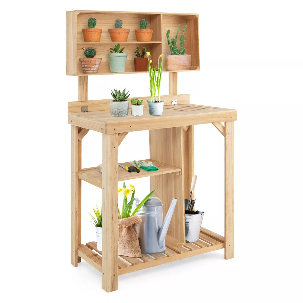 Outdoor Gardening Potting Workbench Table with Storage-Raxiva-SKU38841708186796093Outdoor Gardening Potting Workbench Table with Storage7491665363005, Outdoor Gardening Potting Workbench Table with Storage, , Raxiva, Outdoor Gardening Potting Workbench Table with Storage,