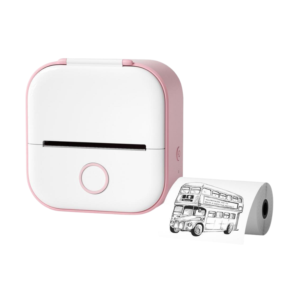 Phomemo Inkless Sticker Printer-Raxiva-Pink White-SKU38841708371673149TECH7491710681149, Phomemo Inkless Sticker Printer, , Raxiva, TECH,