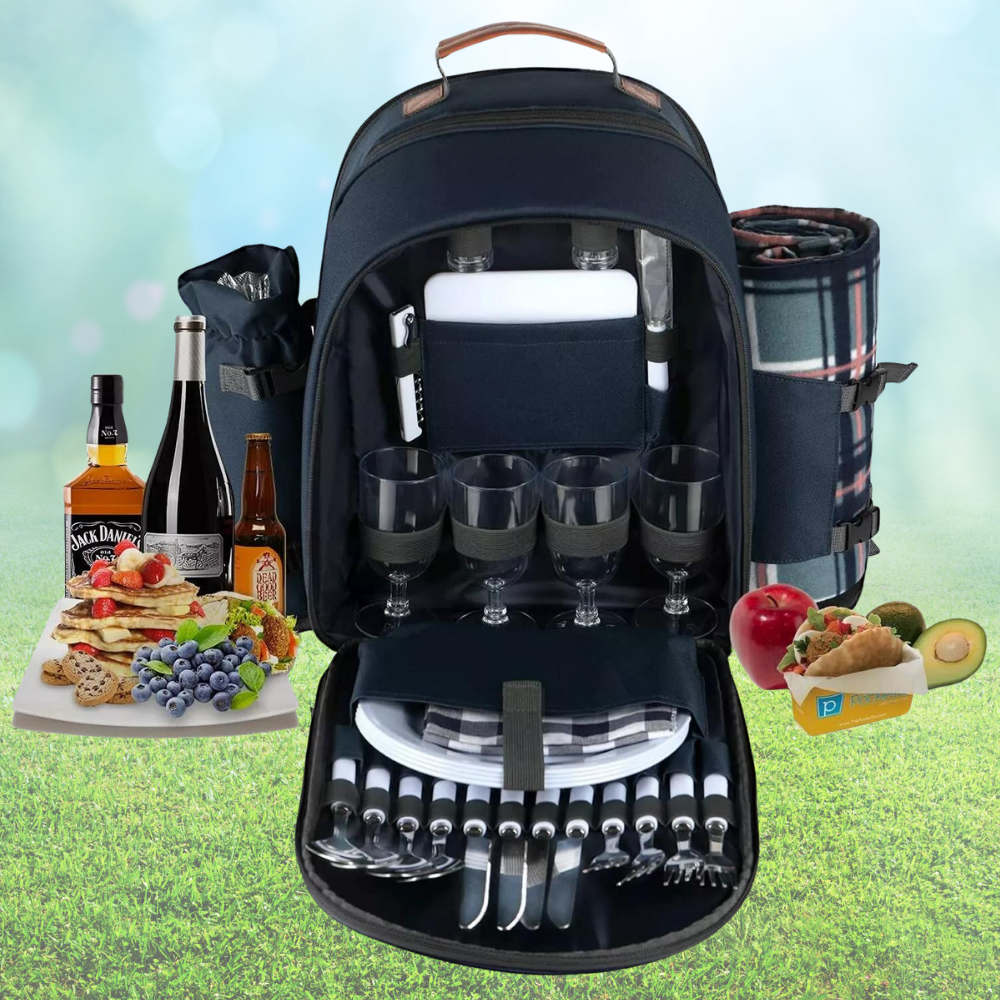 Picnic Basket Backpack Portable Set for 4-Raxiva-SKU38841708184109117Picnic Basket Backpack Portable Set for 47491664642109, Picnic Basket Backpack Portable Set for 4, , Raxiva, Picnic Basket Backpack Portable Set for 4,