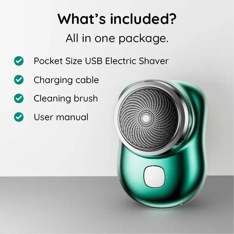 Raxiva pocket size usb electric shaver