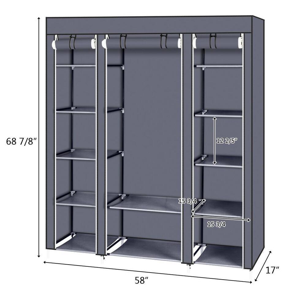 Portable Wardrobe Closet-Raxiva-SKU38841708203704381Portable Wardrobe Closet7491668934717, Portable Wardrobe Closet, , Raxiva, Portable Wardrobe Closet,