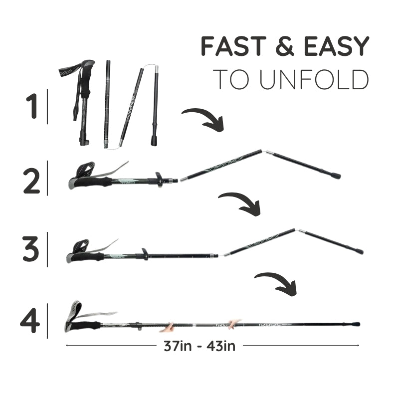 Raxiva premium automatic retractable hiking pole