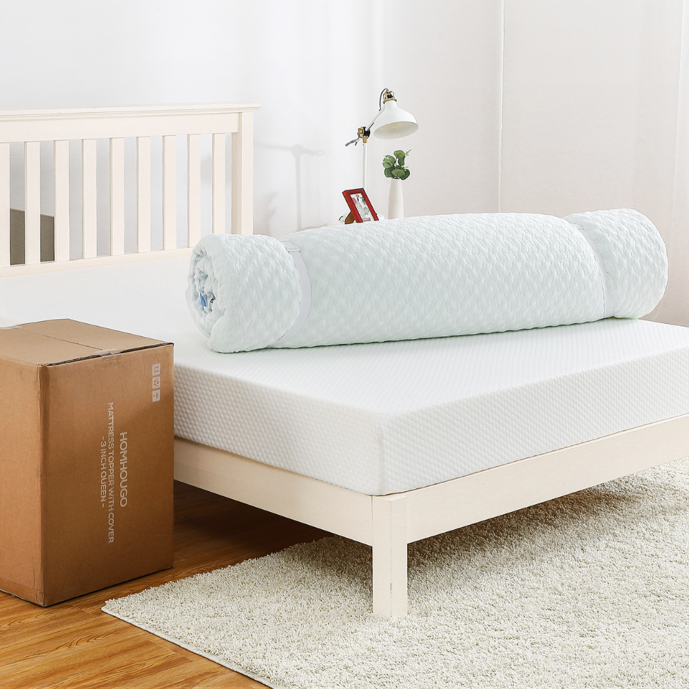 Premium Full Size Memory Foam Mattress Bed Topper-Raxiva-Premium Full Size Memory Foam Mattress Bed Topper7491667525693, Premium Full Size Memory Foam Mattress Bed Topper, , Raxiva, Premium Full Size Memory Foam Mattress Bed Topper,