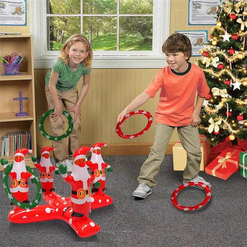 Raxiva - Christmas Inflatable Sleeve Ring Toy– Fun & Creative Toss Christmas Party Toy for Kids and Group Gatherings