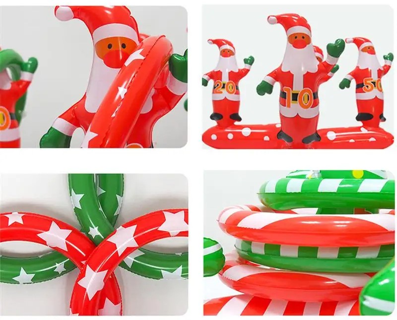 Raxiva - Christmas Inflatable Sleeve Ring Toy– Fun & Creative Toss Christmas Party Toy for Kids and Group Gatherings