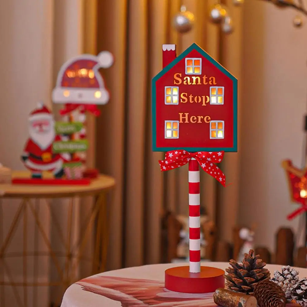 Raxiva - Christmas LED Wooden Desktop Sign Lights – Create a Festive Atmosphere for Your Holiday Celebrations!